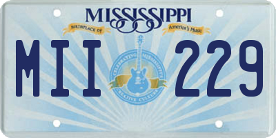 MS license plate MII229