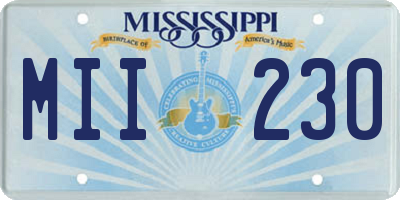 MS license plate MII230