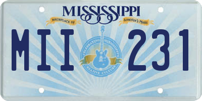 MS license plate MII231