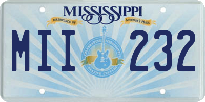MS license plate MII232