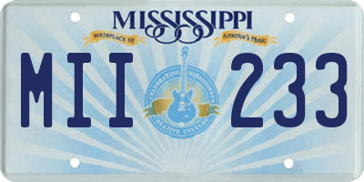 MS license plate MII233