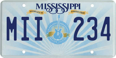 MS license plate MII234
