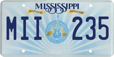 MS license plate MII235