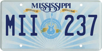 MS license plate MII237