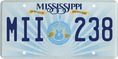 MS license plate MII238