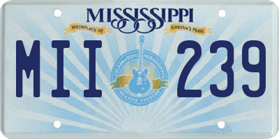 MS license plate MII239