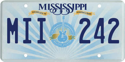 MS license plate MII242