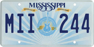 MS license plate MII244