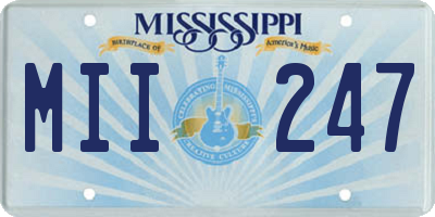 MS license plate MII247