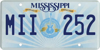 MS license plate MII252