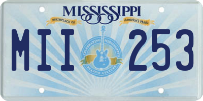 MS license plate MII253