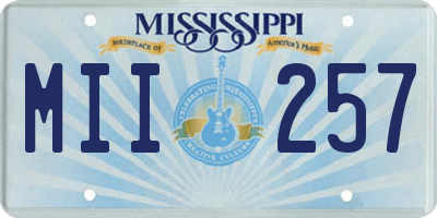 MS license plate MII257