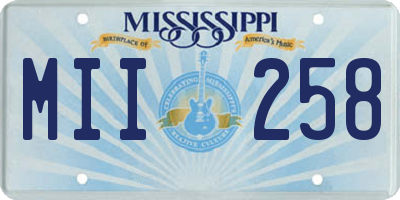 MS license plate MII258