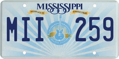 MS license plate MII259