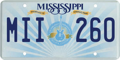 MS license plate MII260