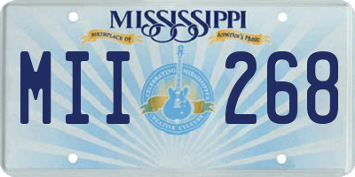 MS license plate MII268