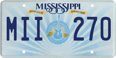 MS license plate MII270