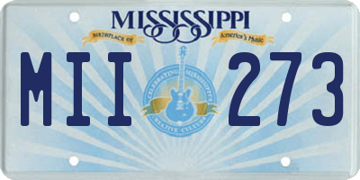MS license plate MII273
