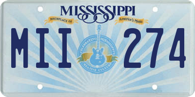MS license plate MII274