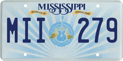 MS license plate MII279