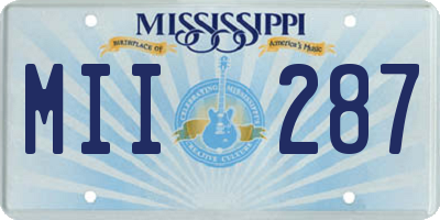 MS license plate MII287