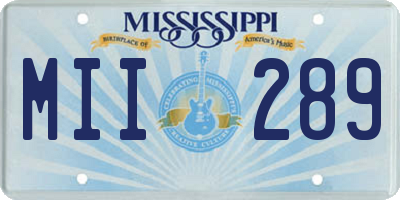 MS license plate MII289