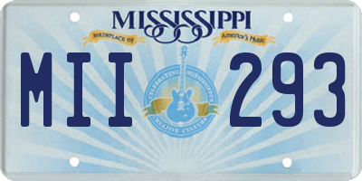 MS license plate MII293