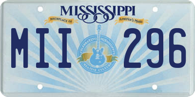 MS license plate MII296