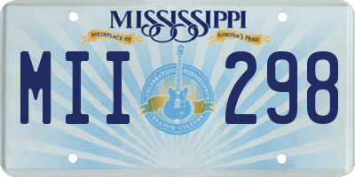 MS license plate MII298