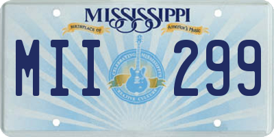 MS license plate MII299