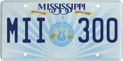 MS license plate MII300