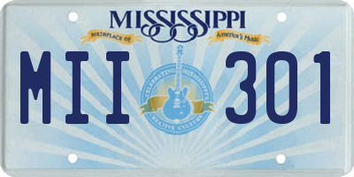 MS license plate MII301