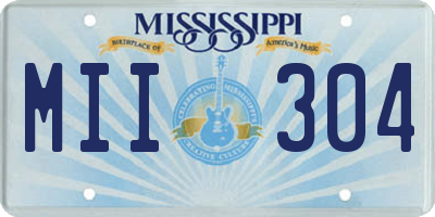 MS license plate MII304
