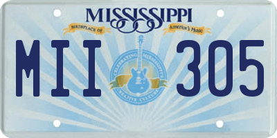MS license plate MII305