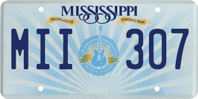 MS license plate MII307