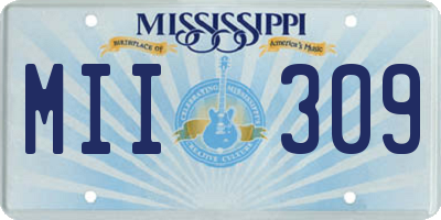 MS license plate MII309
