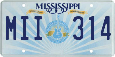 MS license plate MII314