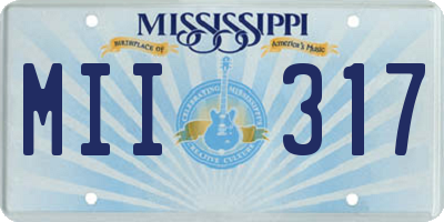MS license plate MII317