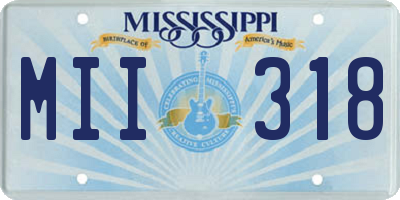 MS license plate MII318
