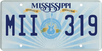 MS license plate MII319