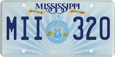 MS license plate MII320