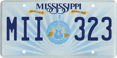 MS license plate MII323