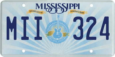 MS license plate MII324
