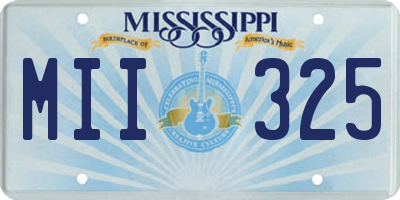 MS license plate MII325