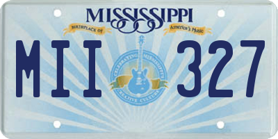 MS license plate MII327