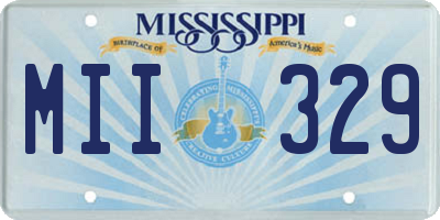 MS license plate MII329