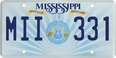 MS license plate MII331