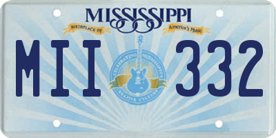 MS license plate MII332