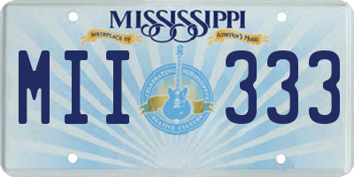 MS license plate MII333