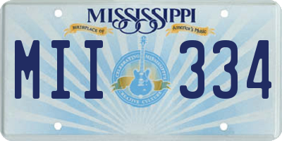 MS license plate MII334
